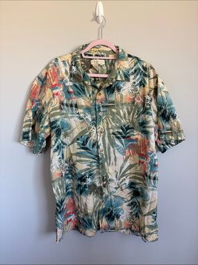 The Territory Ahead Cotton Tropical Print Short-Sleeve Shirt Mens XLT